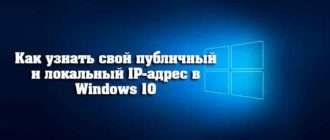 Как узнать свой публичный и локальный IP-адрес в Windows 10