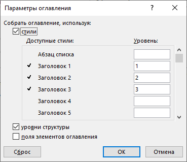 Как сделать оглавление (содержание) в документе Word