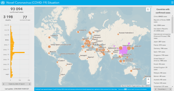 Онлайн карта распространения коронавируса — 5 карт отслеживания
