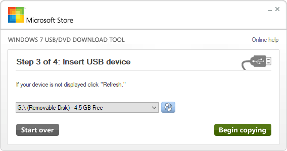 Создание загрузочной флешки в Windows 7 USB/DVD Download Tools