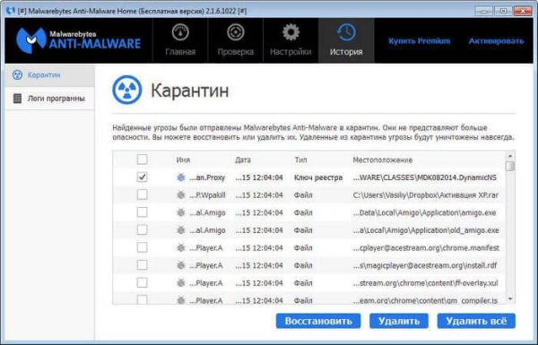 Malwarebytes Anti-Malware — поиск и удаление вредоносных программ