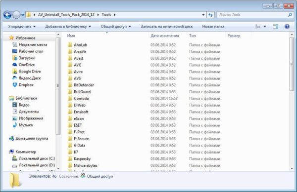 AV Uninstall Tools Pack — пакет утилит для удаления антивирусов