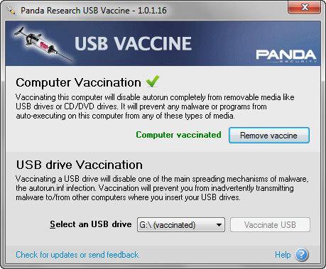 Panda USB Vaccine — защита флешки от вирусов