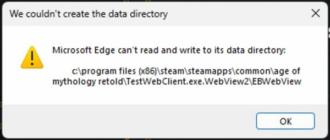 Что делать, если Microsoft Edge не может читать и записывать данные в свой каталог