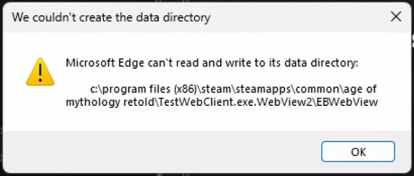 Что делать, если Microsoft Edge не может читать и записывать данные в свой каталог