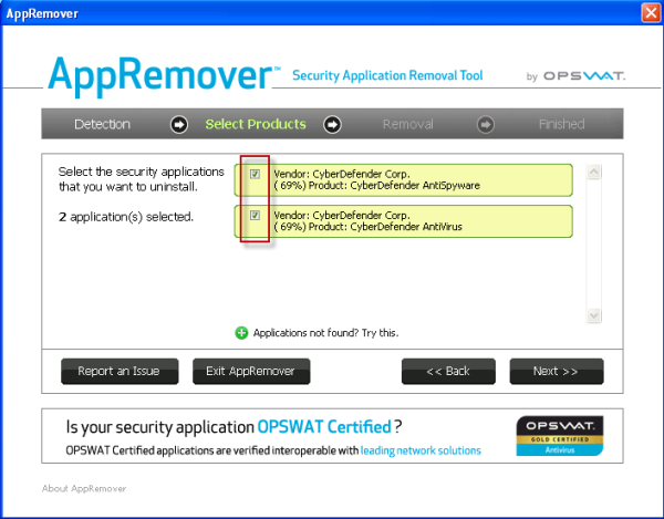 Удаление следов антивирусов с помощью AppRemover