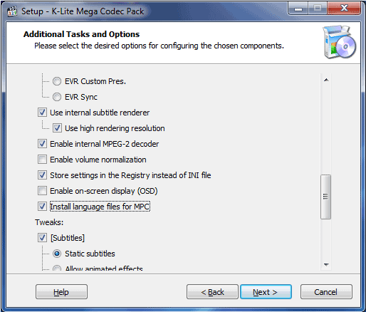 Русификация Meda Player Classic-Home Cinema при установке K-Lite Codec Pack