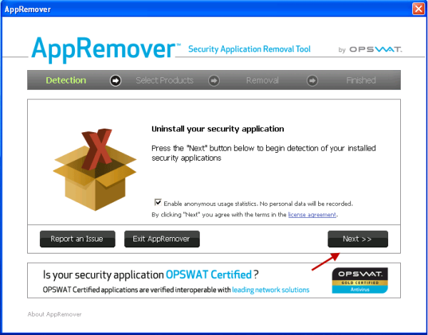 Удаление следов антивирусов с помощью AppRemover