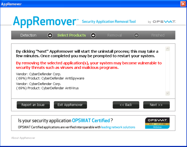 Удаление следов антивирусов с помощью AppRemover